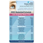 3.5x6 Custom One Team Los Angeles Team One Basketball Schedule Eye Care Hospital Magnets 20 Mil Round Corners