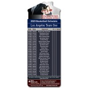 3.5x9 Custom One Team Los Angeles Team One Basketball Schedule House Shape Insurance Magnets 20 Mil