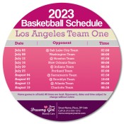 5.25 Inch Custom One Team Los Angeles Team One Basketball Schedule Circle Beauty Care Magnets - Outdoor & Car Magnets 35 Mil