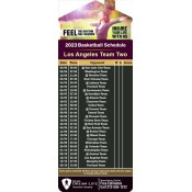 3.5x9 Custom One Team Los Angeles Team Two Basketball Schedule House Shape Insurance Magnets 20 Mil