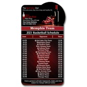 3.875x7.25 Custom One Team Memphis Team Bump Shape Basketball Schedule Wine Shop Magnets 20 Mil