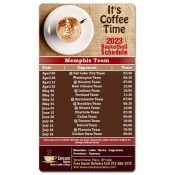 4x7 Custom One Team Memphis Team Basketball Schedule Coffee Shop Magnets 25 Mil Round Corners