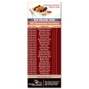 3.5x9 Custom One Team New Orleans Team Basketball Schedule Chinese Restaurant Business Card Magnets 20 Mil