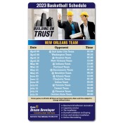  4x7 Custom One Team New Orleans Team Basketball Schedule Construction Services Magnets 25 Mil