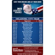 4x7 Custom One Team Oklahoma City Team Basketball Schedule Investment Solutions Magnets 25 Mil Round Corners