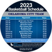 5.25 Inch Custom One Team Oklahoma City Team basketball Schedule Circle Plumbing Services Magnets - Outdoor & Car Magnets 35 Mil