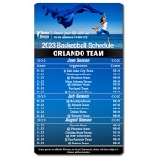 3.5x6 Custom One Team Orlando Team Basketball Schedule Life Insurance Magnets 20 Mil Round Corners