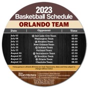 5.25 Inch Custom One Team Orlando Team Basketball Schedule Circle Kitchens And Cabinets Magnets - Outdoor & Car Magnets 35 Mil