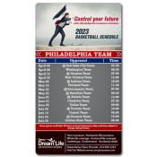 4x7 Custom One Team Philadelphia Team Basketball Schedule Life Insurance Magnets 25 Mil Round Corners