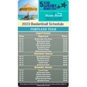3.5x6 Custom One Team Portland Team Basketball Schedule Beach Stay Magnets 20 Mil Round Corners