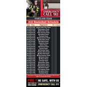 3.5x9 Custom One Team Portland Team Basketball Schedule Fire Department Business Card Magnets 20 Mil