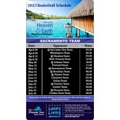 4x7 Custom One Team Sacramento Team Basketball Schedule Round Corners Beach Resort Magnets 25 Mil Round Corners
