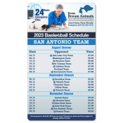 3.5x6 Custom One Team San Antonio Team Basketball Schedule Super Specialty Veterinary Hospital Magnets 20 Mil Round Corners