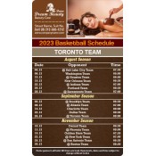3.5x6 Custom One Team Toronto Team Basketball Schedule Beauty Care Magnets 20 Mil Round Corners