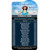 3.875x7.25 Custom One Team Toronto Team Bump Shape Basketball Schedule Life Insurance Magnets 20 Mil
