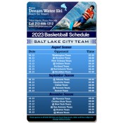 3.5x6 Custom One Team Salt Lake City Team Basketball Schedule Round Corners Beach Ski Resort Magnets 20 Mil Round Corners
