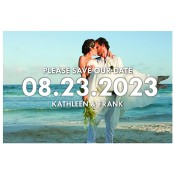 3x4.5 Custom Tropical Paradise Shore Save the Date Magnets 20 Mil Square Corners