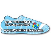 3.5x1.35 Personalized Awareness Shoe Shape Magnets 20 Mil