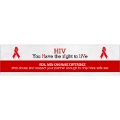 11.5x3 Custom AIDS Awareness Day Outdoor and Car Magnets 35 Mil Round Corners