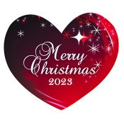 2.37x2.12 Custom Heart Shape Christmas Magnets 20 Mil