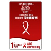 4x6 Custom Aids Awareness Day Magnets 20 Mil Round Corners