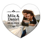 2.37x2.12 Custom Heart Shaped Save the Date Magnets 20 Mil
