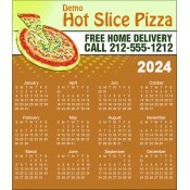 3.5x4 Custom Pizza Calendar Magnets 20 Mil Square Corners 