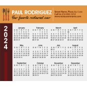 3.5x4 Custom Restaurant Calendar Magnets 20 Mil Square Corners