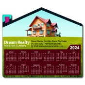 4x3.5 Custom Printed House Shaped Calendar Magnets 20 Mil 