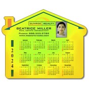 4.25x3.5 Custom House Shape Real Estate Calendar Magnets 20 Mil