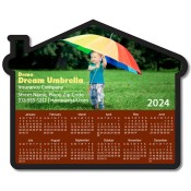 4.25x3.5 Custom Printed House Shaped Calendar Magnets 20 Mil 