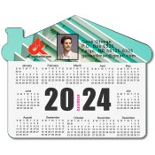 4.75x3.87 Custom Real Estate Calendar House Shape Magnets 20 Mil