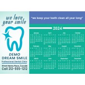 4x6 Custom Dental Calendar Magnets 20 Mil Square Corners