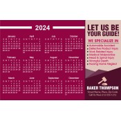 4x6 Custom Legal Calendar Magnets 20 Mil Square Corners