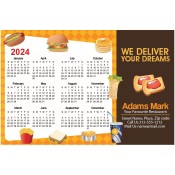 4x6 Custom Restaurant Calendar Magnets 20 Mil Square Corners