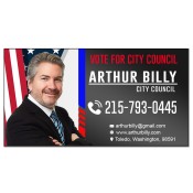 2x3.5 Custom Political Business Card Magnets 20 Mil Square Corners