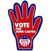 2.31x3.37 Custom Hand Shaped Political Campaign Magnets 20 Mil