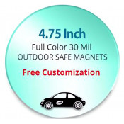 4.75 Inch Custom Circle Magnets - Outdoor & Car Magnets 35 Mil