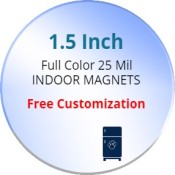 1.5 Inch Custom Circle Shape Magnets 25 Mil