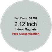 2.12 Inch Custom Imprinted Circle Shape Indoor Magnets 35 Mil