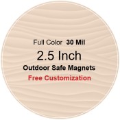 2.5 Inch Custom Circle Magnets - Outdoor & Car Magnets 35 Mil