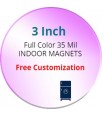 3 Inch Custom Printed Circle Shape Indoor Magnets 35 Mil
