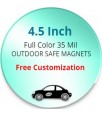 4.5 Inch Custom Circle Magnets - Outdoor & Car Magnets 35 Mil