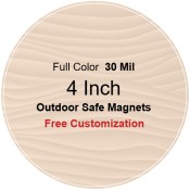 4 Inch Custom Printed Circle Magnets - Outdoor & Car Magnets 35 Mil