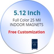 5.12 Inch Custom Circle Magnets 25 Mil