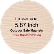 5.87 Inch Custom Circle Magnets - Outdoor & Car Magnets 35 Mil