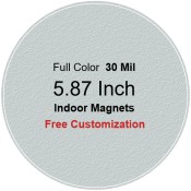 5.87 Inch Custom Printed Circle Shape Indoor Magnets 35 Mil
