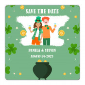 5x5 Custom Irish Celtic Wedding Save the Date Magnets 20 Mil Round Corners