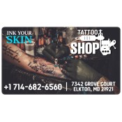 2x3.5 Custom Tattoo Business Card Magnets 20 Mil Round Corners