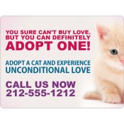 24x18 Custom Cat Adoption Magnetic Car Truck Auto Vehicle Signs Magnets - Outdoor & Car Magnets 35 Mil Round Corners